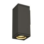 SLV Theo Applique Murale Aluminium Gris Carré | Extérieur - IP44 - Convient pour 1x GU10 
