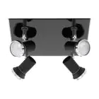 Eglo Plafonnier Tamara 1 Acier Noir Chrome 4x2.8W 4x250lm - 830 Blanc Chaud | IP44 - Incl. 4x GU10