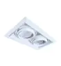 Noxion Inbouw Spot Zonder frame Pro 2x AR111 Kantelbaar Wit | Zaagmaat 314x164mm - G53 Fitting