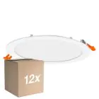 Voordeelpak 12x Osram LED Downlight Recess Slim Wit 22W 2000lm 110D - 840 Koel Wit| Zaagmaat 120mm - IP20
